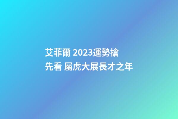 艾菲爾 2023運勢搶先看 屬虎大展長才之年